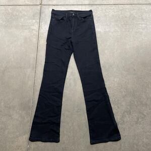 Forever 21 Jeans Womens 27 Black Mid Rise Bootcut Flare Stretch Denim Pants